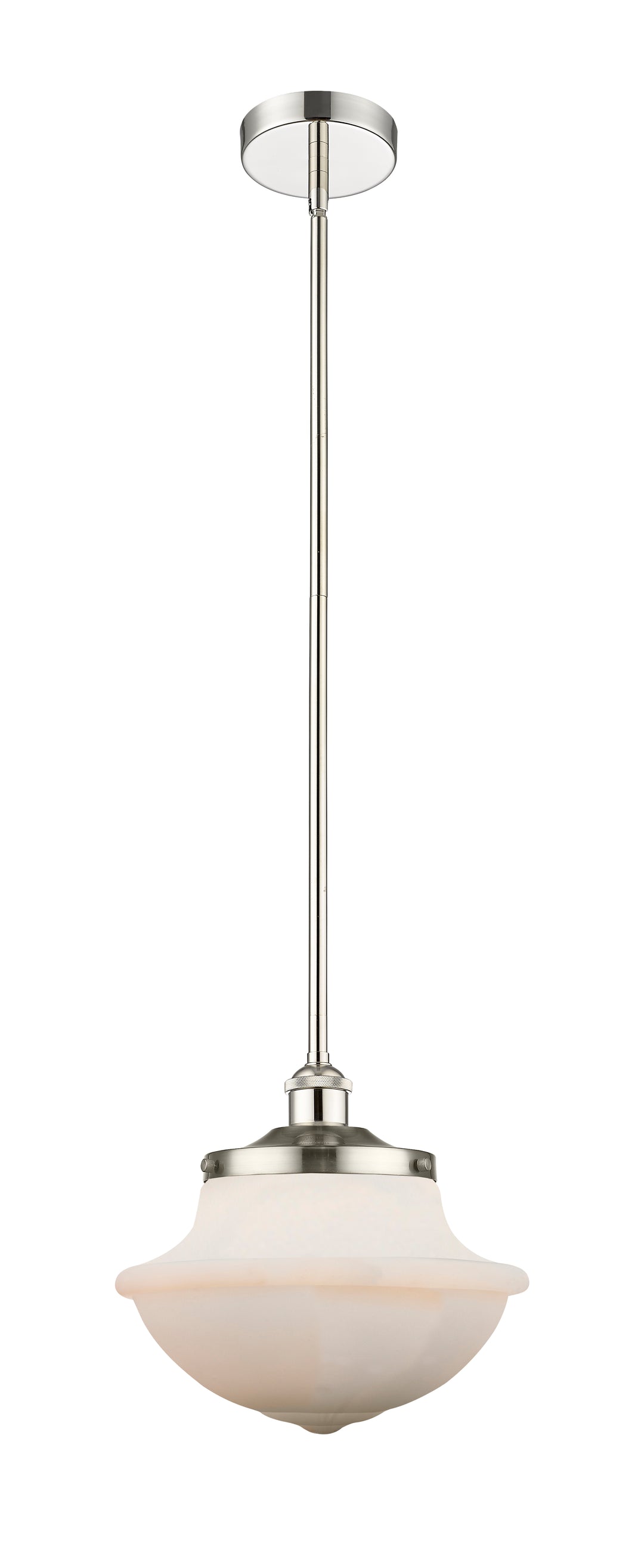 Innovations Lighting Oxford 12" Mini Pendant - Polished Nickel Mini-Pendants Innovations Lighting Matte White ; Glass Type: Frosted  