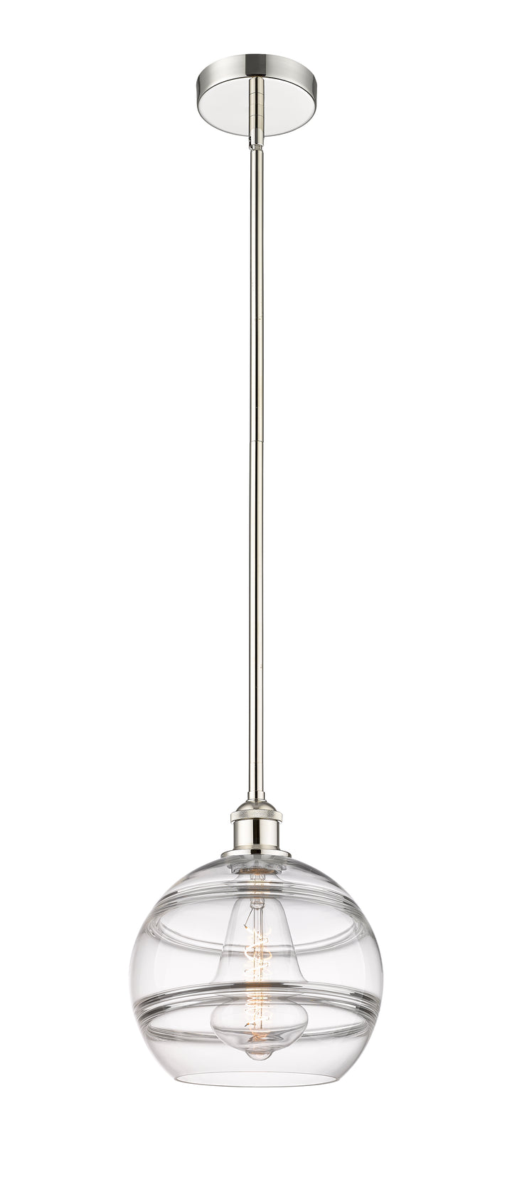 Innovations Lighting Rochester 10" Mini Pendant - Polished Nickel Mini-Pendants Innovations Lighting Clear ; Glass Type: Clear  