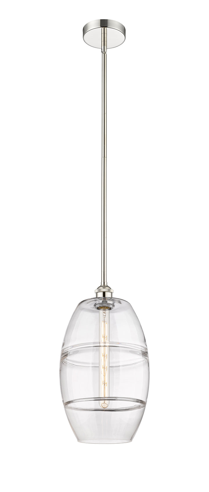 Innovations Lighting Vaz 10" Mini Pendant - Polished Nickel Mini-Pendants Innovations Lighting Clear ; Glass Type: Clear  