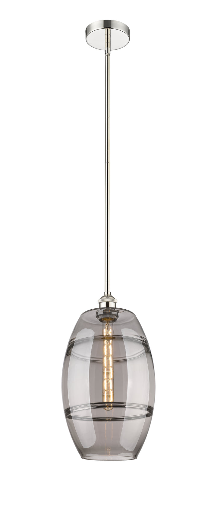 Innovations Lighting Vaz 10" Mini Pendant - Polished Nickel Mini-Pendants Innovations Lighting Light Smoke ; Glass Type: Smoked  