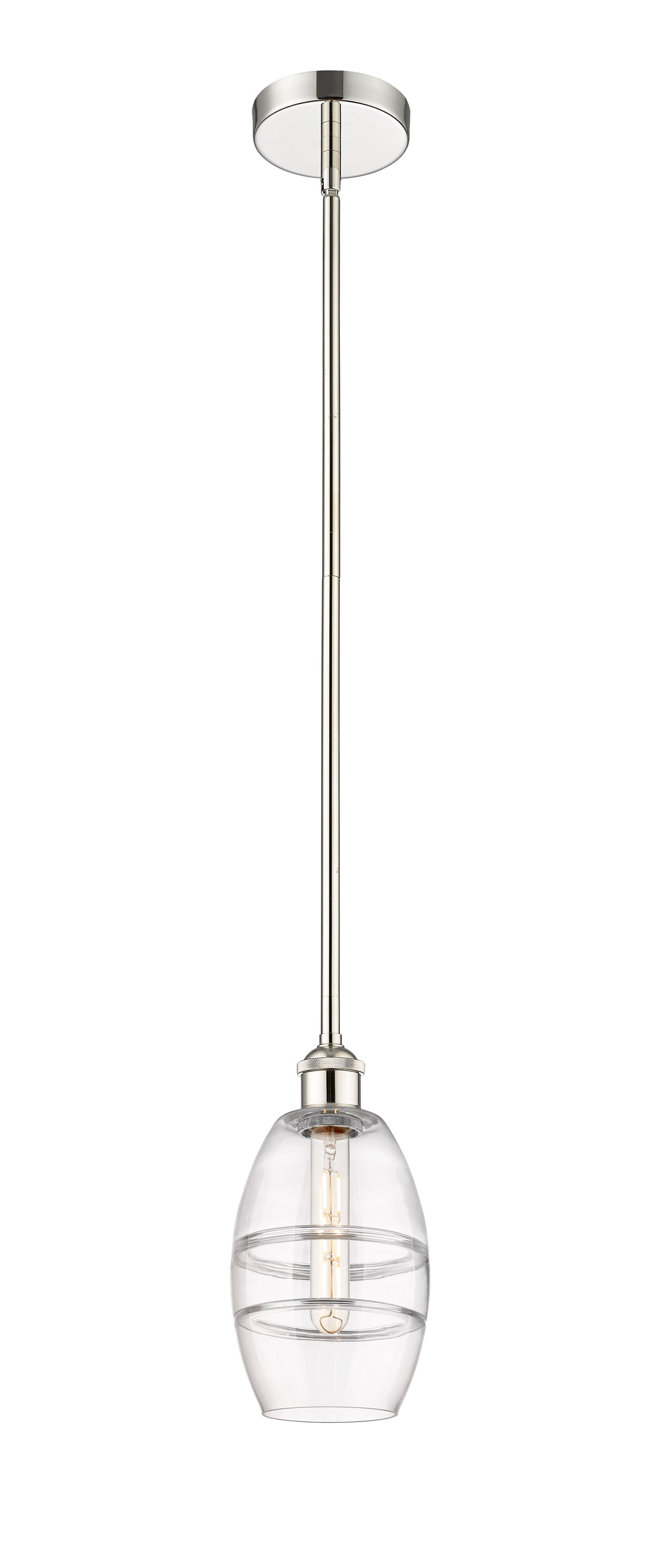 Innovations Lighting Vaz 6" Mini Pendant - Polished Nickel Mini-Pendants Innovations Lighting Clear ; Glass Type: Clear  