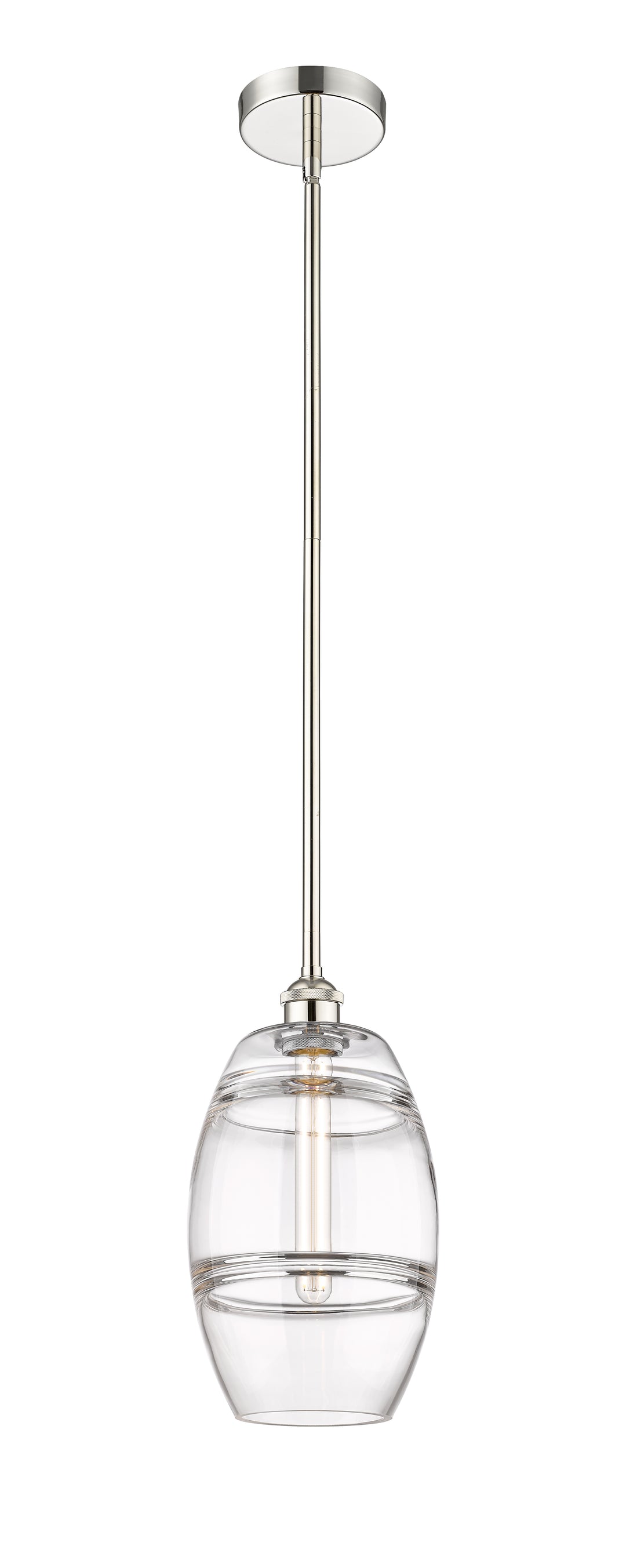 Innovations Lighting Vaz 8" Mini Pendant - Polished Nickel Mini-Pendants Innovations Lighting Clear ; Glass Type: Clear  