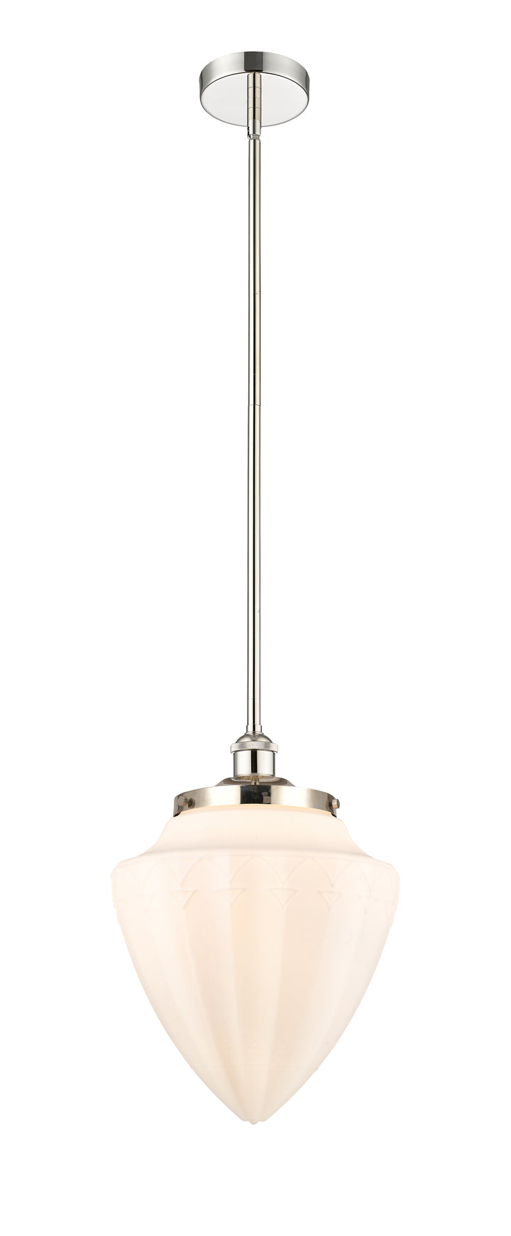 Innovations Lighting Bridgeton 15.75" Mini Pendant - Polished Nickel Mini-Pendants Innovations Lighting Matte White ; Glass Type: Frosted  