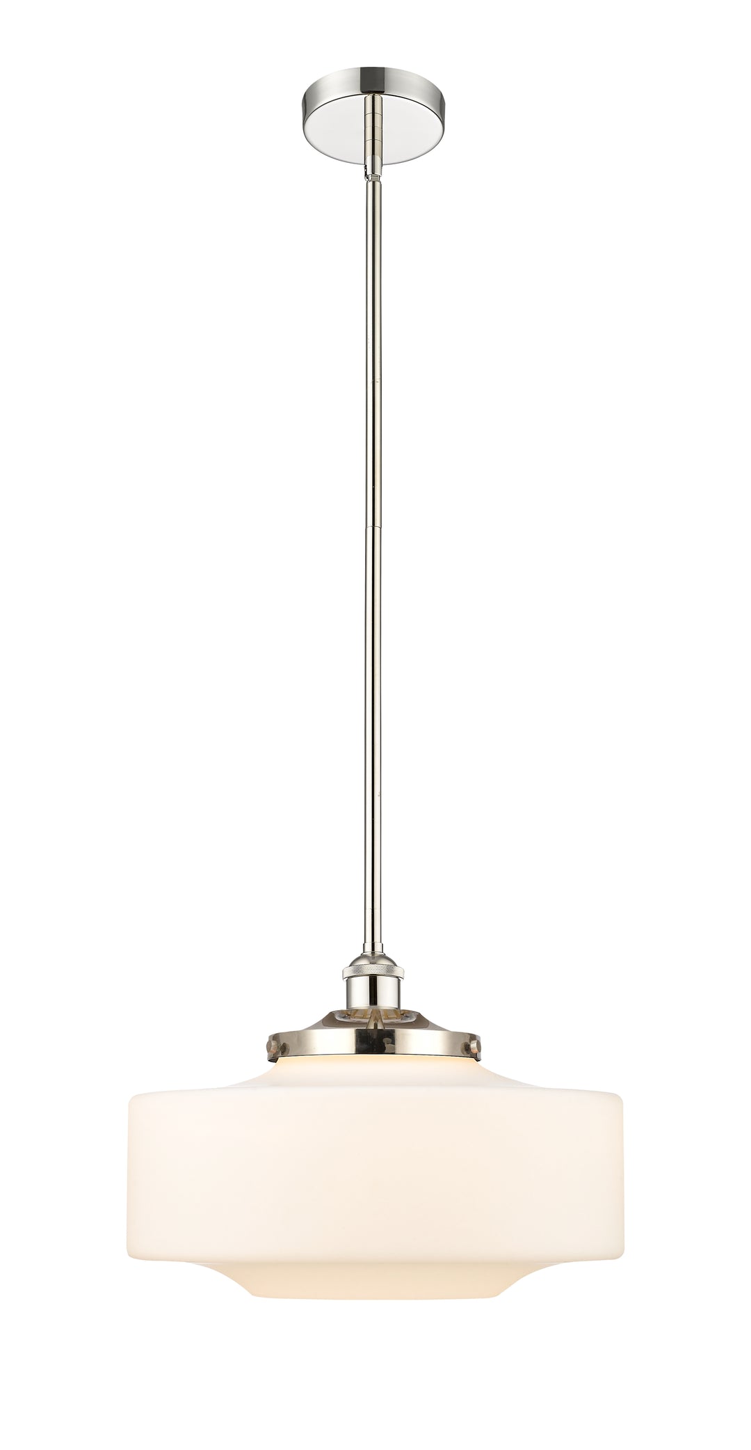 Innovations Lighting Bridgeton 16" Mini Pendant - Polished Nickel Mini-Pendants Innovations Lighting Matte White ; Glass Type: Frosted  