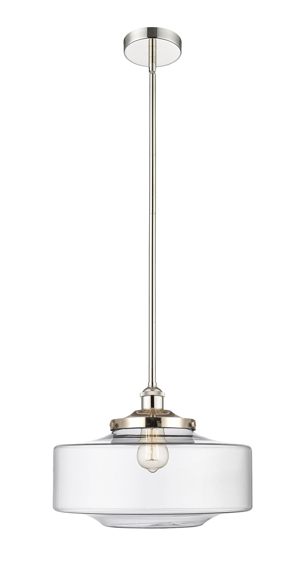 Innovations Lighting Bridgeton 16" Mini Pendant - Polished Nickel Mini-Pendants Innovations Lighting Clear ; Glass Type: Transparent  