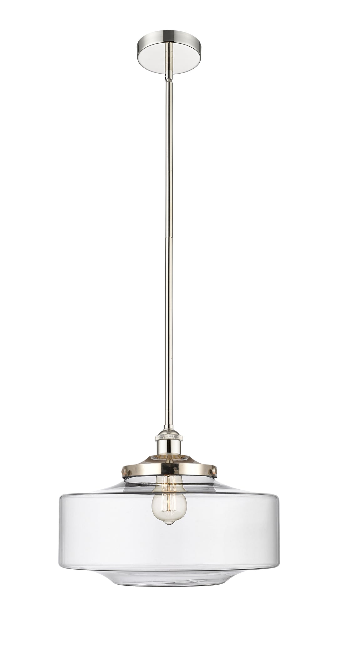 Innovations Lighting Bridgeton 16" Mini Pendant - Polished Nickel Mini-Pendants Innovations Lighting Clear ; Glass Type: Transparent  