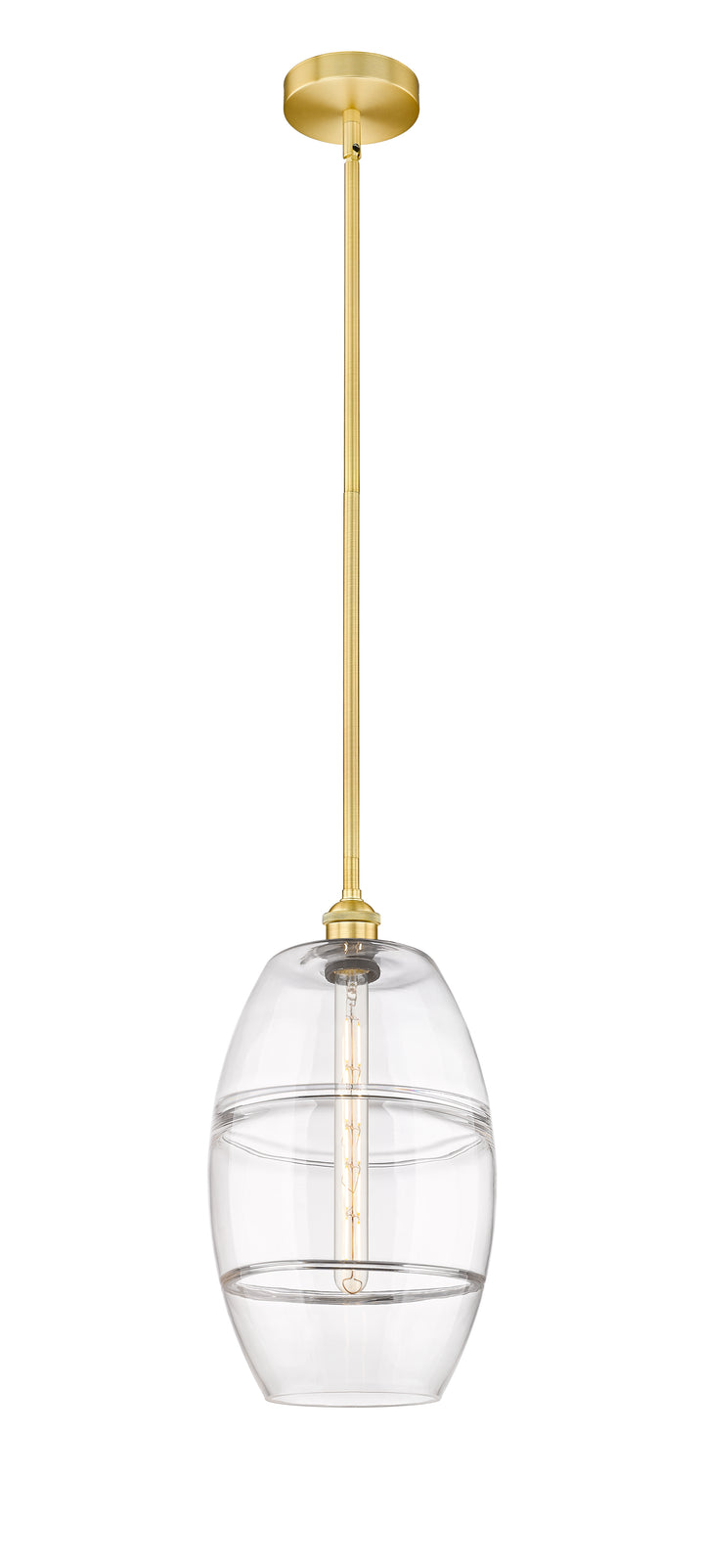 Innovations Lighting Vaz 10" Mini Pendant - Satin Gold Mini-Pendants Innovations Lighting Clear ; Glass Type: Clear  