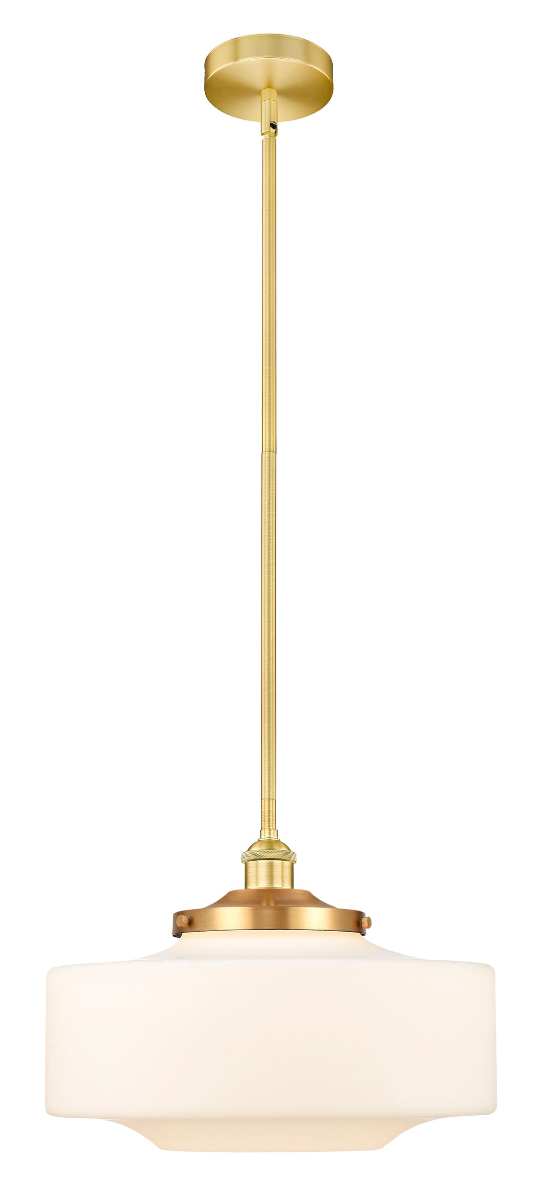 Innovations Lighting Bridgeton 16" Mini Pendant - Satin Gold Mini-Pendants Innovations Lighting Matte White ; Glass Type: Frosted  