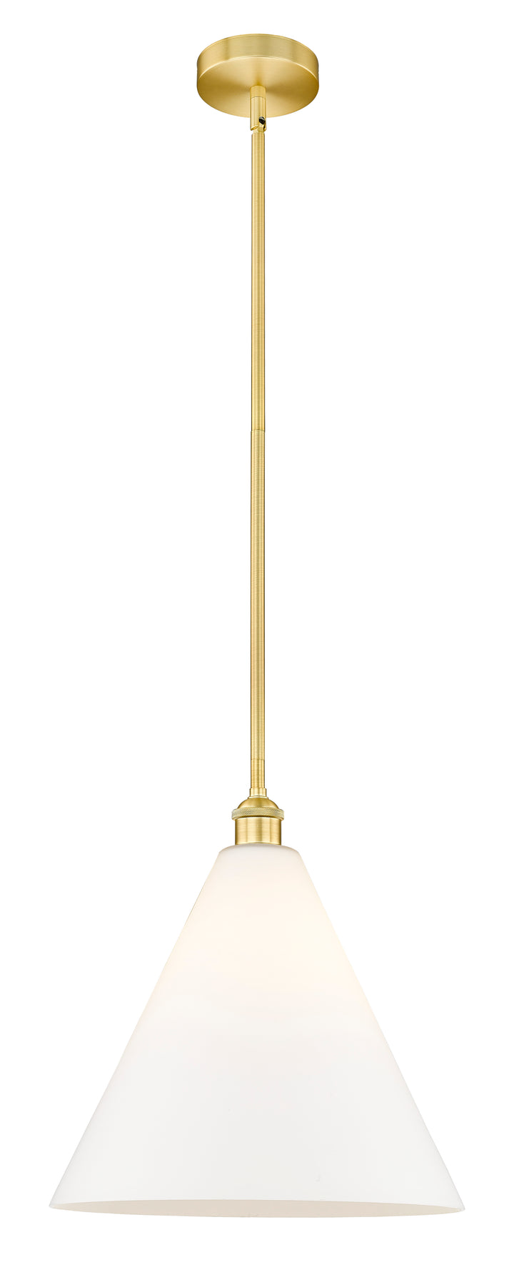 Innovations Lighting Berkshire Glass 16" Pendant - Satin Gold Pendants Innovations Lighting Matte White ; Glass Type: White  