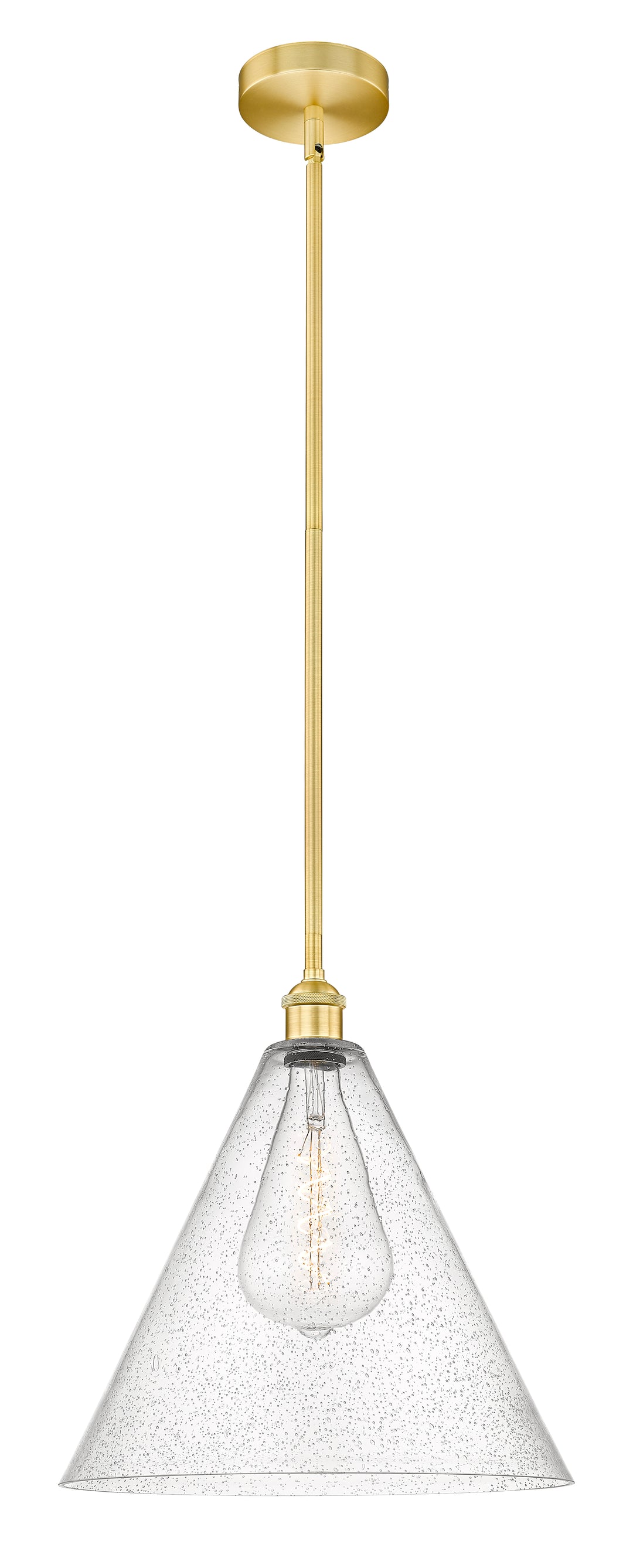 Innovations Lighting Berkshire Glass 16" Pendant - Satin Gold Pendants Innovations Lighting Seedy ; Glass Type: Seeded  