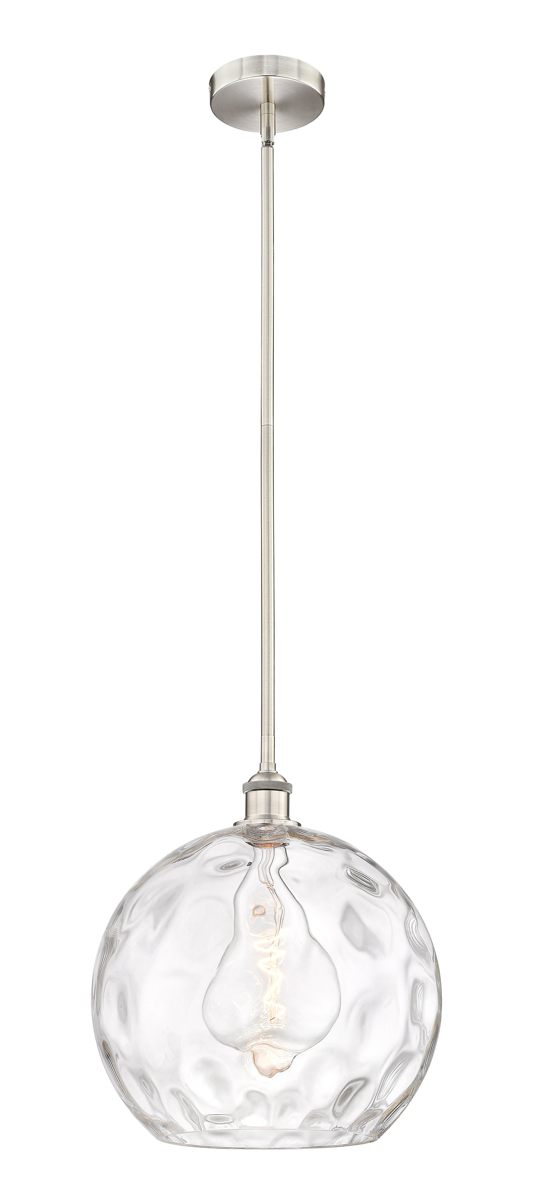 Innovations Lighting Athens Water Glass 14" Pendant - Brushed Satin Nickel Pendants Innovations Lighting Clear Water Glass ; Glass Type: Clear  