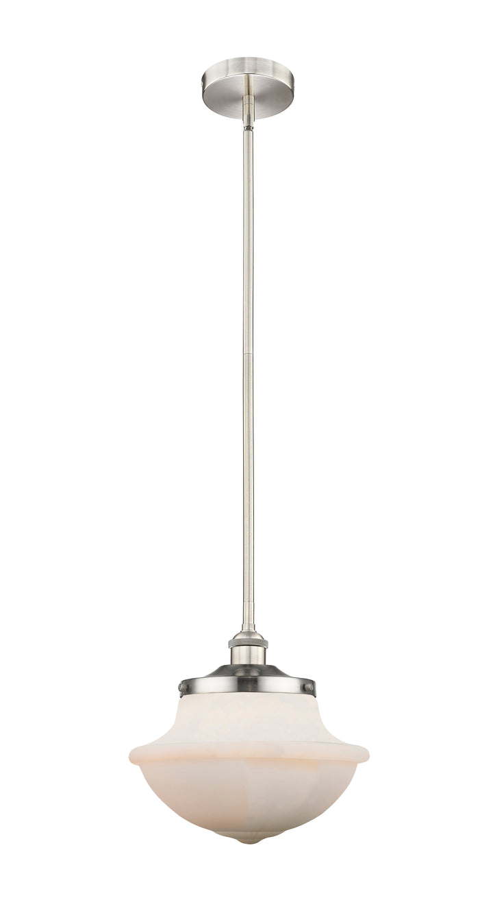 Innovations Lighting Oxford 12" Mini Pendant - Brushed Satin Nickel Mini-Pendants Innovations Lighting Matte White ; Glass Type: Frosted  