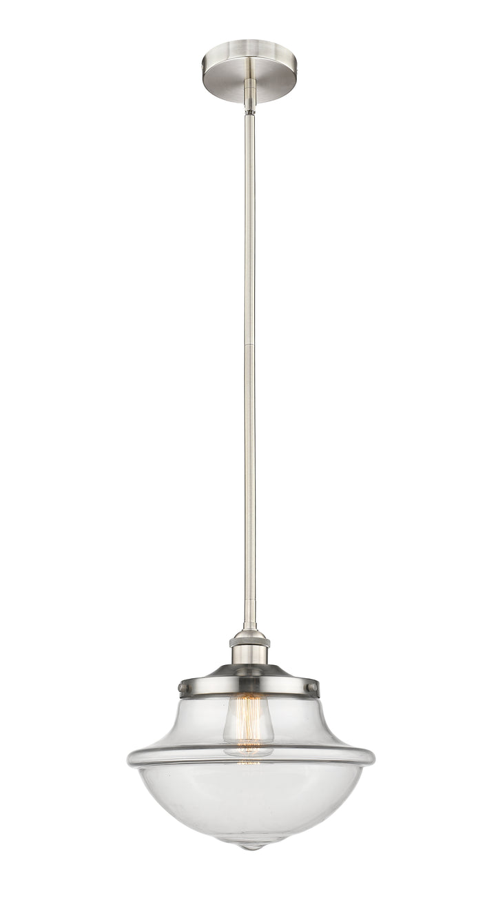 Innovations Lighting Oxford 12" Mini Pendant - Brushed Satin Nickel Mini-Pendants Innovations Lighting Clear ; Glass Type: Transparent  