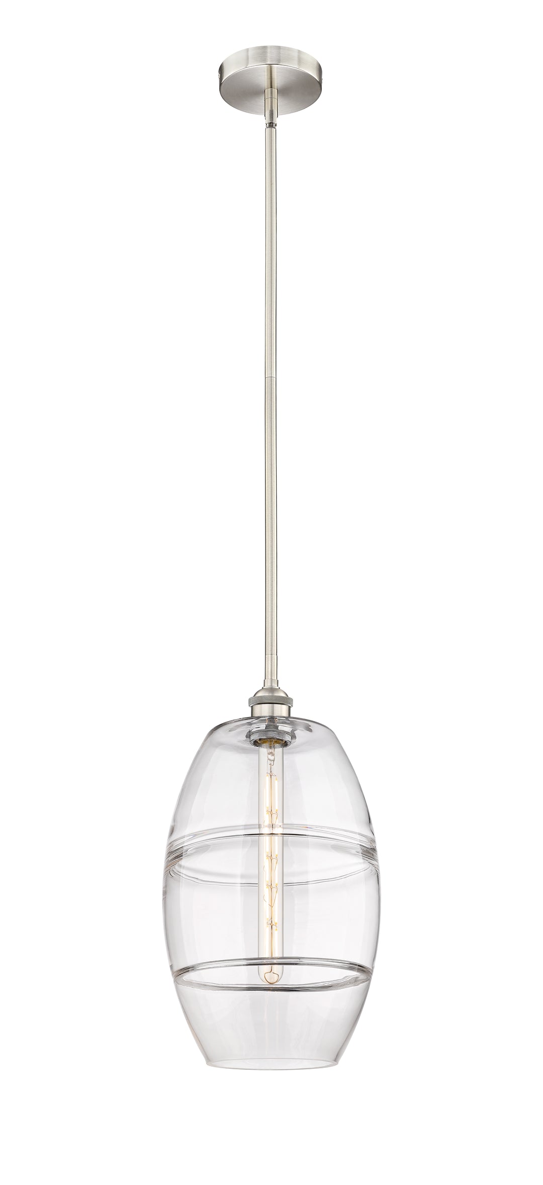 Innovations Lighting Vaz 10" Mini Pendant - Brushed Satin Nickel Mini-Pendants Innovations Lighting Clear ; Glass Type: Clear  