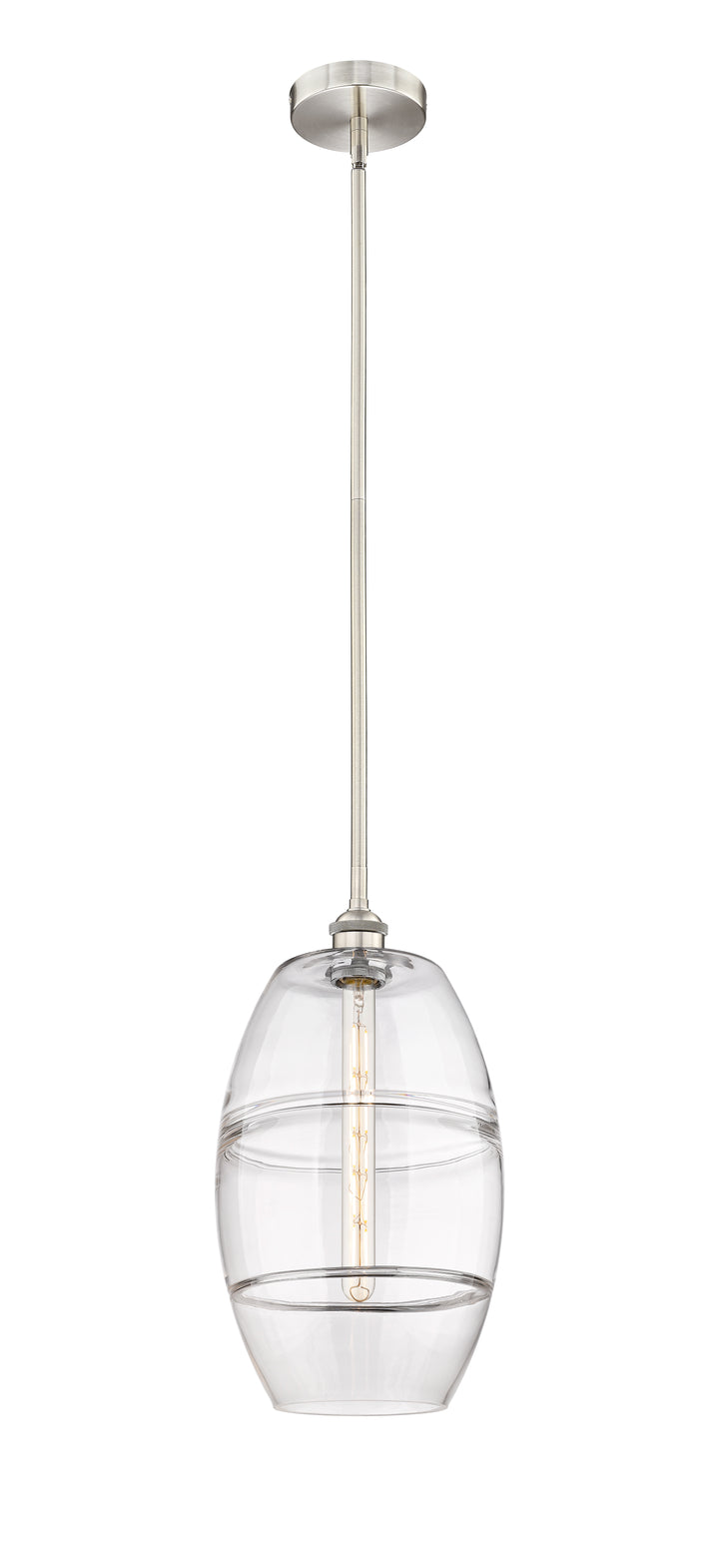 Innovations Lighting Vaz 10" Mini Pendant - Brushed Satin Nickel Mini-Pendants Innovations Lighting Clear ; Glass Type: Clear  