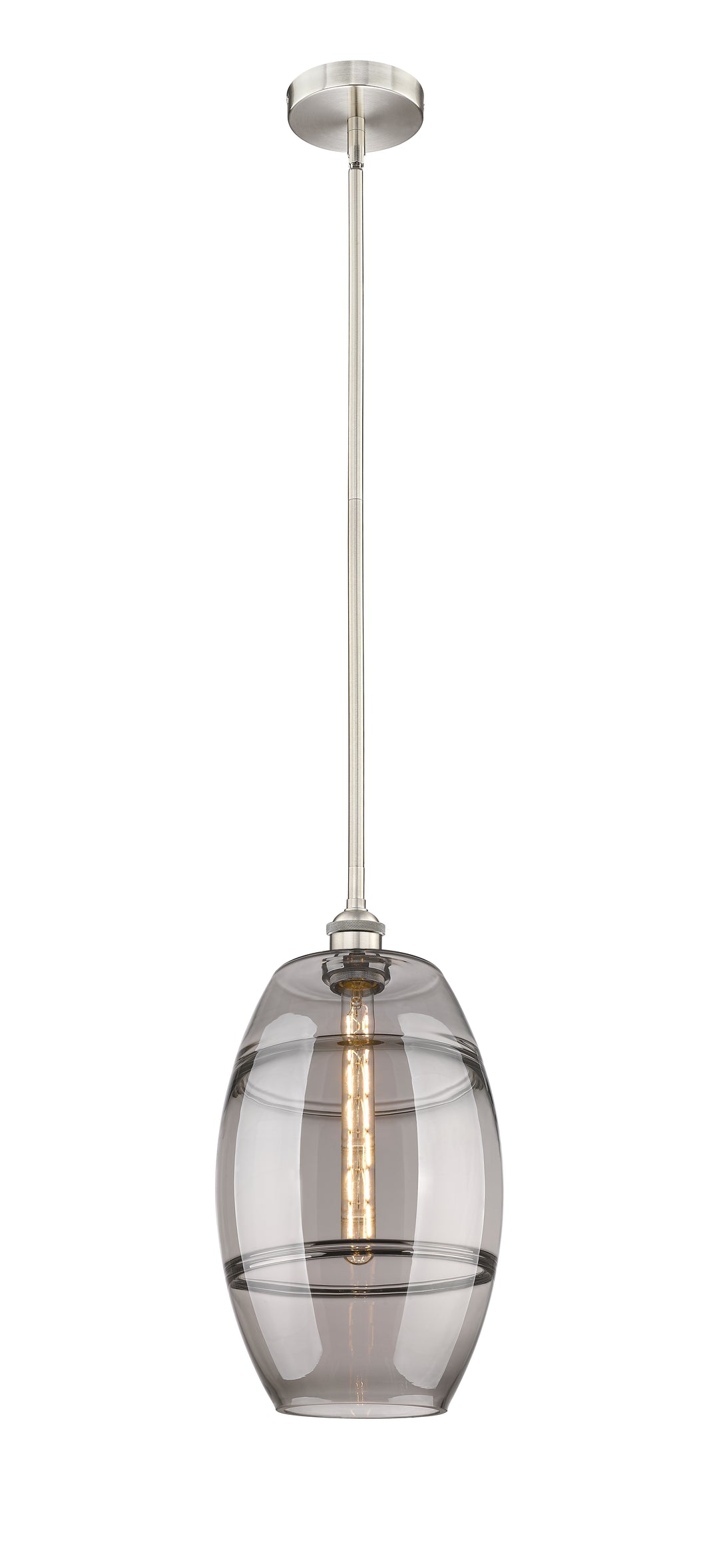 Innovations Lighting Vaz 10" Mini Pendant - Brushed Satin Nickel Mini-Pendants Innovations Lighting Light Smoke ; Glass Type: Smoked  