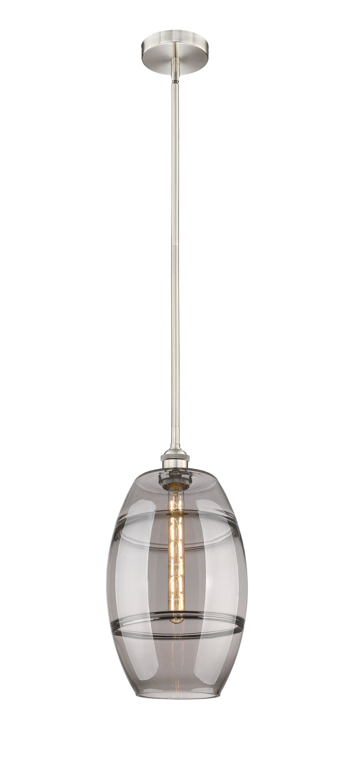 Innovations Lighting Vaz 10" Mini Pendant - Brushed Satin Nickel Mini-Pendants Innovations Lighting Light Smoke ; Glass Type: Smoked  