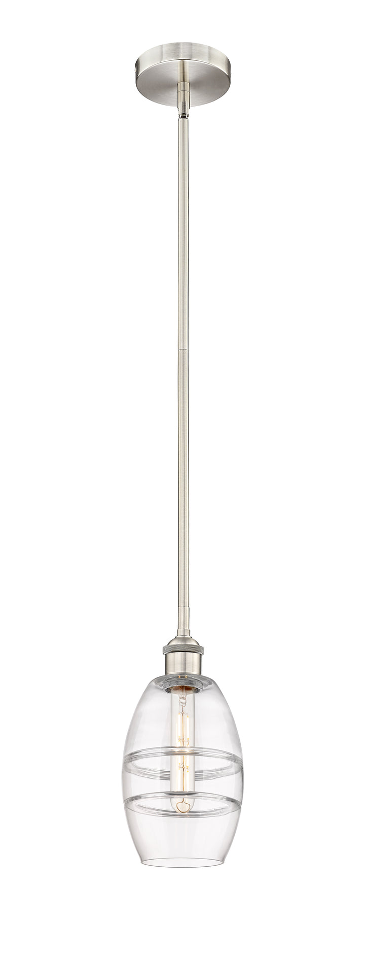 Innovations Lighting Vaz 6" Mini Pendant - Brushed Satin Nickel Mini-Pendants Innovations Lighting Clear ; Glass Type: Clear  