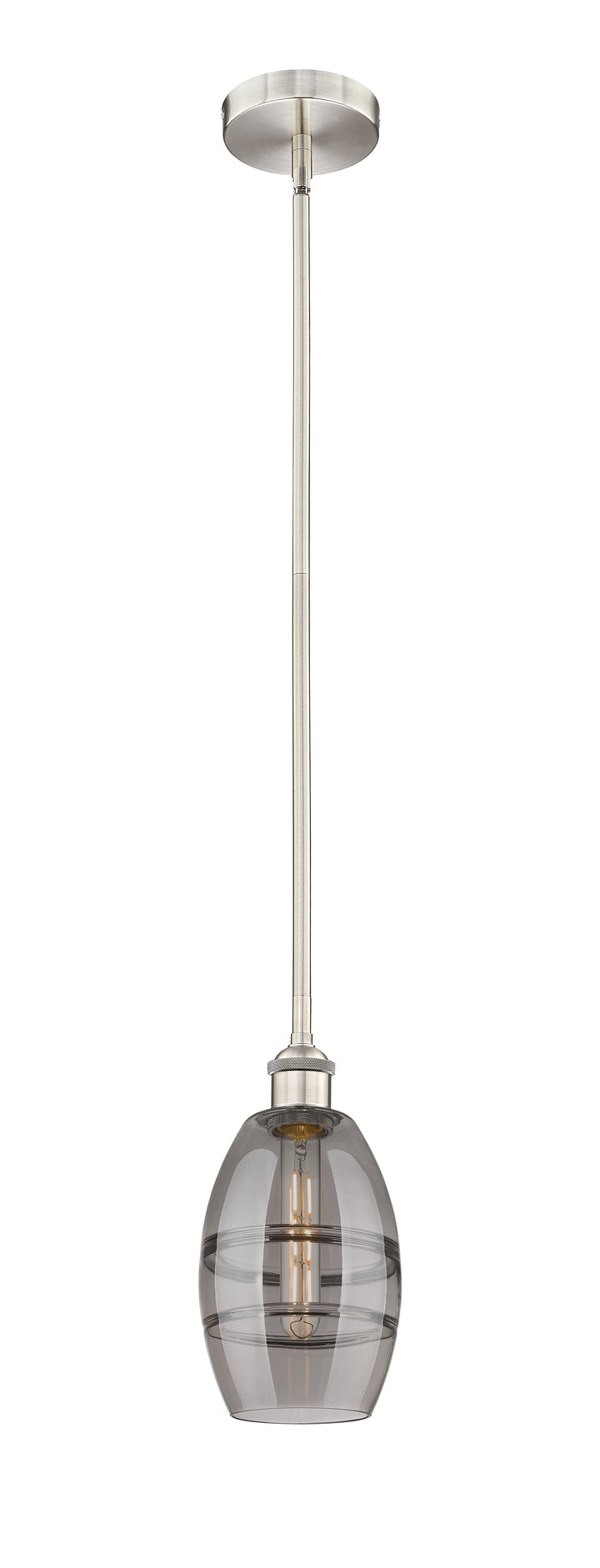 Innovations Lighting Vaz 6" Mini Pendant - Brushed Satin Nickel Mini-Pendants Innovations Lighting Light Smoke ; Glass Type: Smoked  