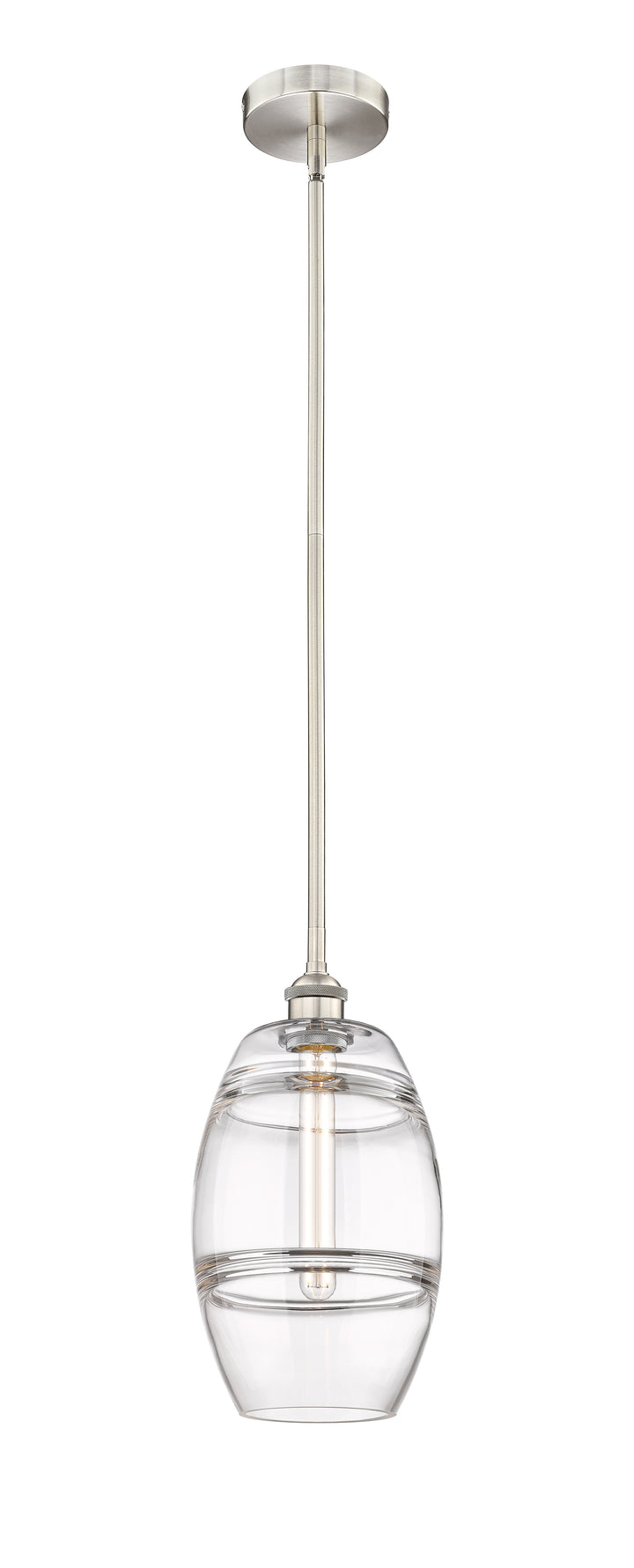 Innovations Lighting Vaz 8" Mini Pendant - Brushed Satin Nickel Mini-Pendants Innovations Lighting Clear ; Glass Type: Clear  