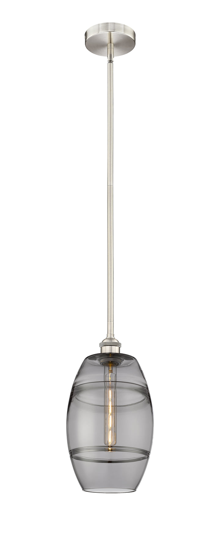 Innovations Lighting Vaz 8" Mini Pendant - Brushed Satin Nickel Mini-Pendants Innovations Lighting Light Smoke ; Glass Type: Smoked  