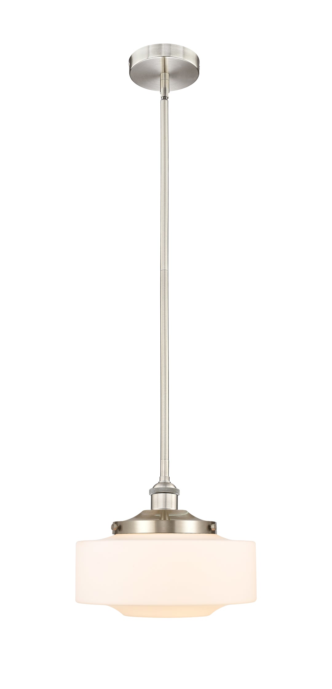 Innovations Lighting Bridgeton 12" Mini Pendant - Brushed Satin Nickel Mini-Pendants Innovations Lighting Matte White ; Glass Type: Frosted  