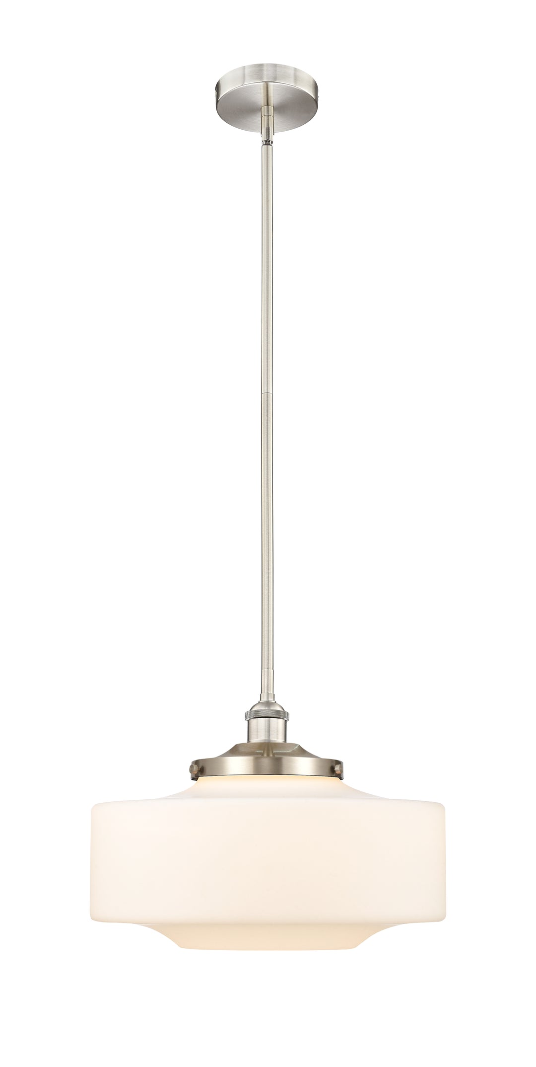 Innovations Lighting Bridgeton 16" Mini Pendant - Brushed Satin Nickel Mini-Pendants Innovations Lighting Matte White ; Glass Type: Frosted  