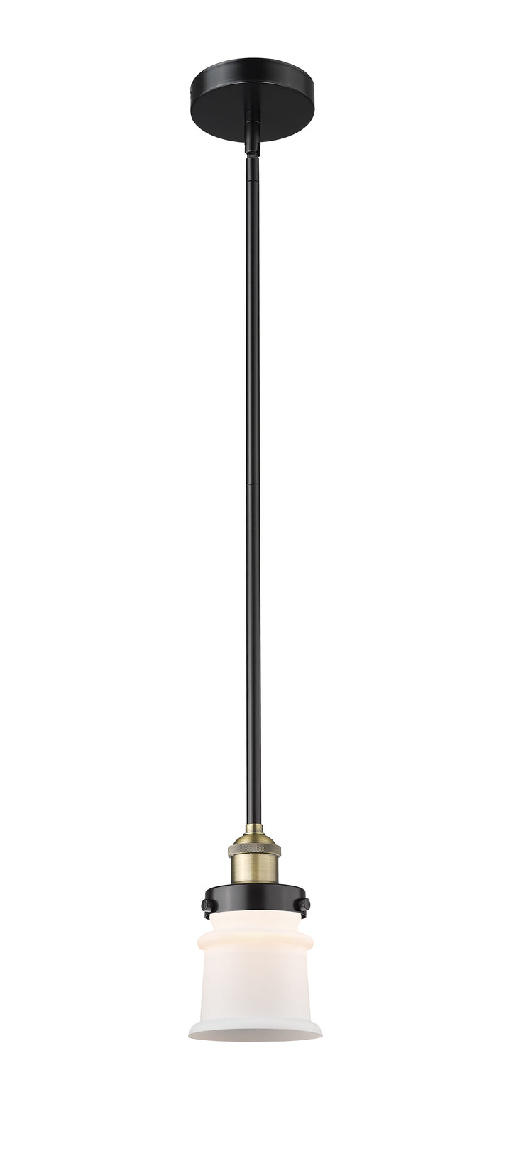 Innovations Lighting Canton 5" Mini Pendant - Black Antique Brass Mini-Pendants Innovations Lighting Matte White ; Glass Type: Frosted  