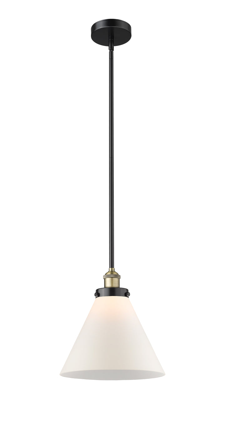 Innovations Lighting Cone 12" Mini Pendant - Black Antique Brass Mini-Pendants Innovations Lighting   