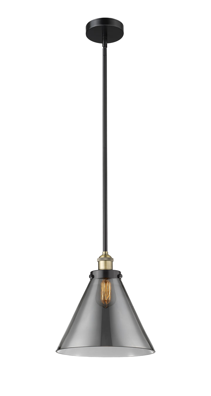 Innovations Lighting Cone 12" Mini Pendant - Black Antique Brass Mini-Pendants Innovations Lighting   