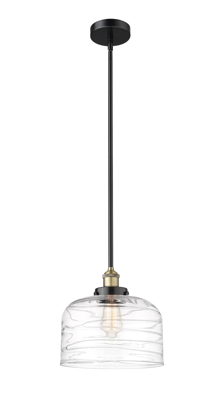 Innovations Lighting Bell 12" Mini Pendant - Black Antique Brass Mini-Pendants Innovations Lighting   