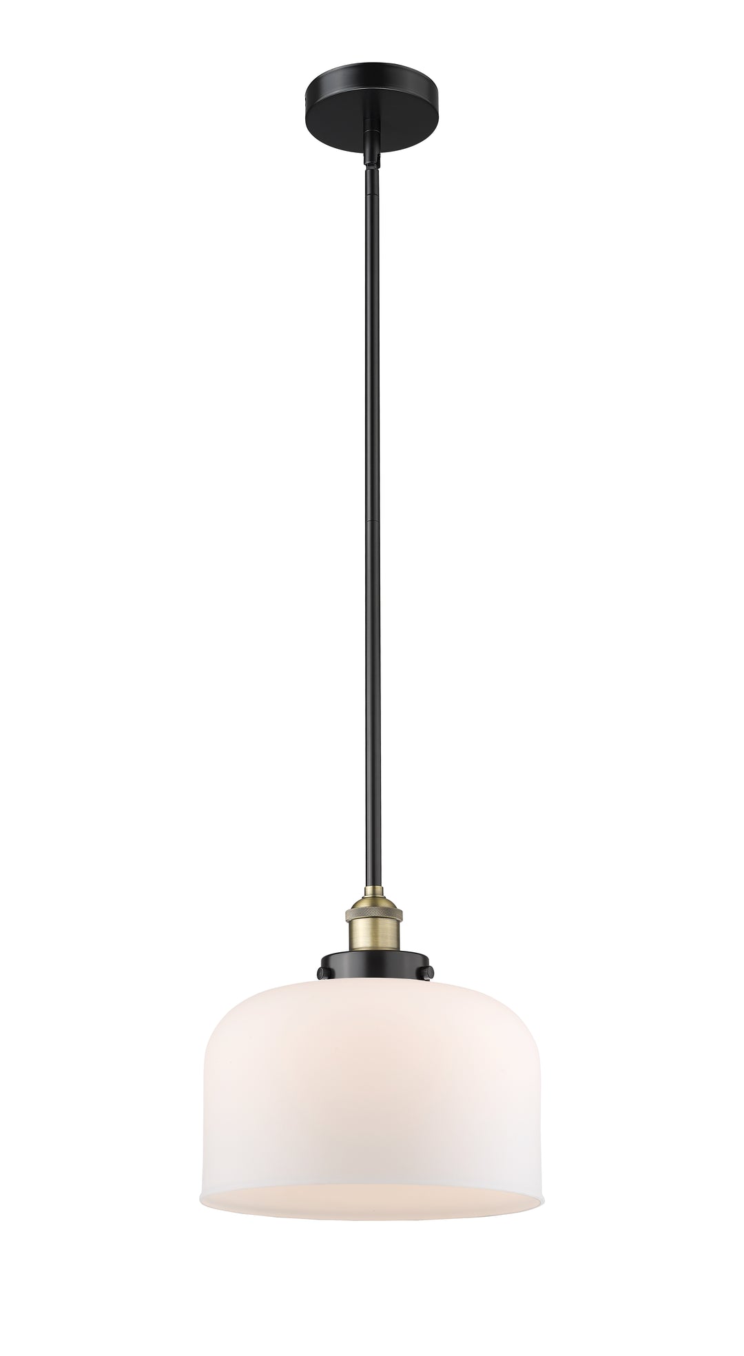 Innovations Lighting Bell 12" Mini Pendant - Black Antique Brass Mini-Pendants Innovations Lighting   