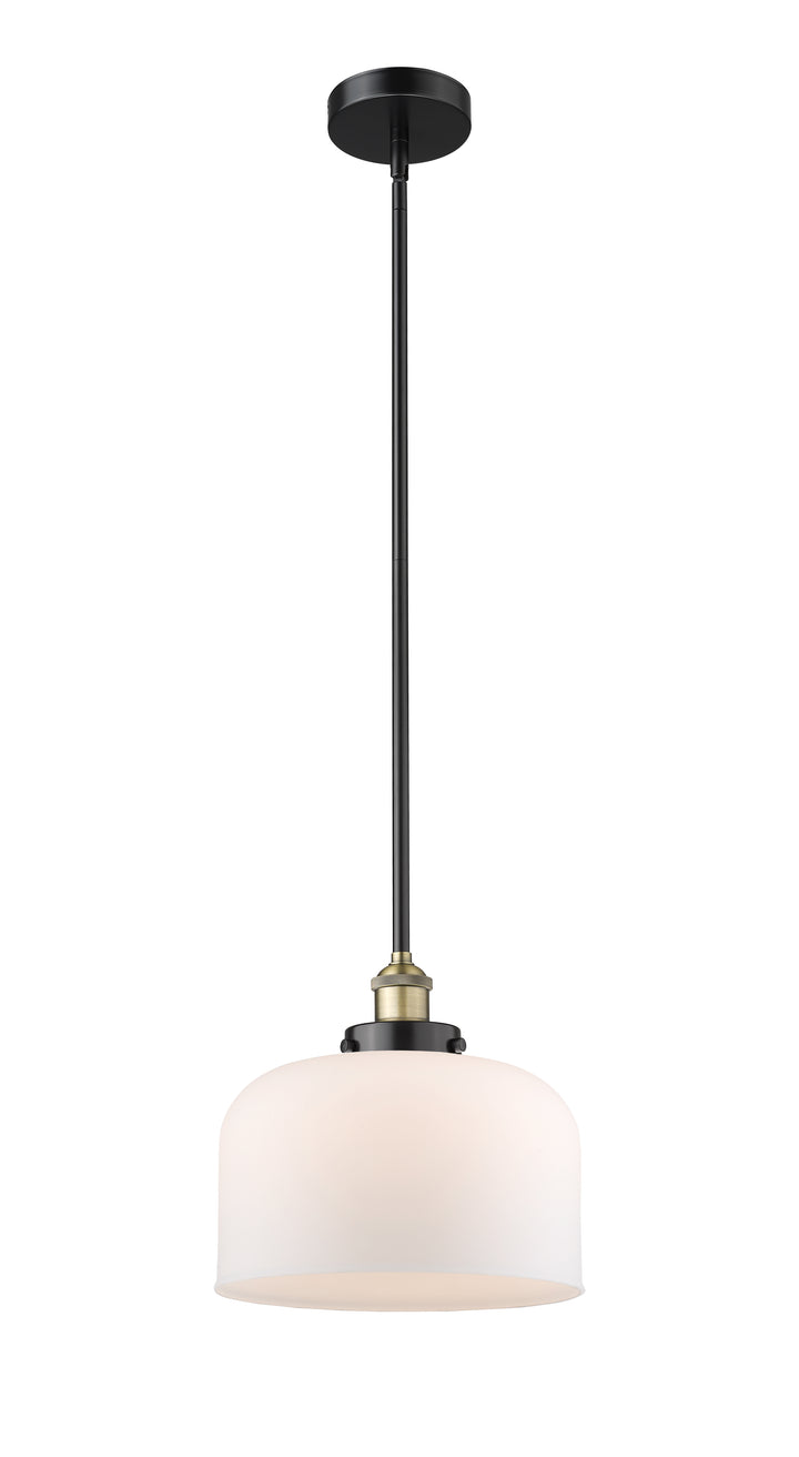 Innovations Lighting Bell 12" Mini Pendant - Black Antique Brass Mini-Pendants Innovations Lighting   