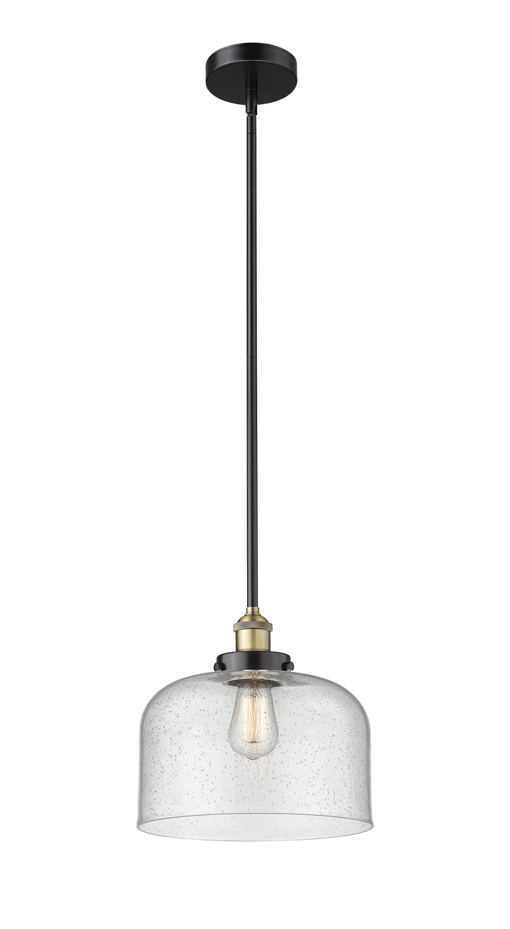 Innovations Lighting Bell 12" Mini Pendant - Black Antique Brass Mini-Pendants Innovations Lighting   