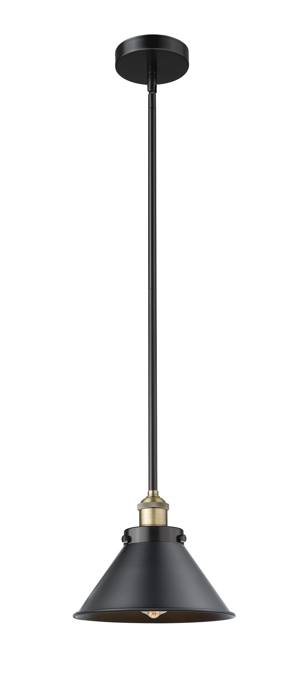 Innovations Lighting Briarcliff 10" Mini Pendant - Black Antique Brass Mini-Pendants Innovations Lighting Default Title  