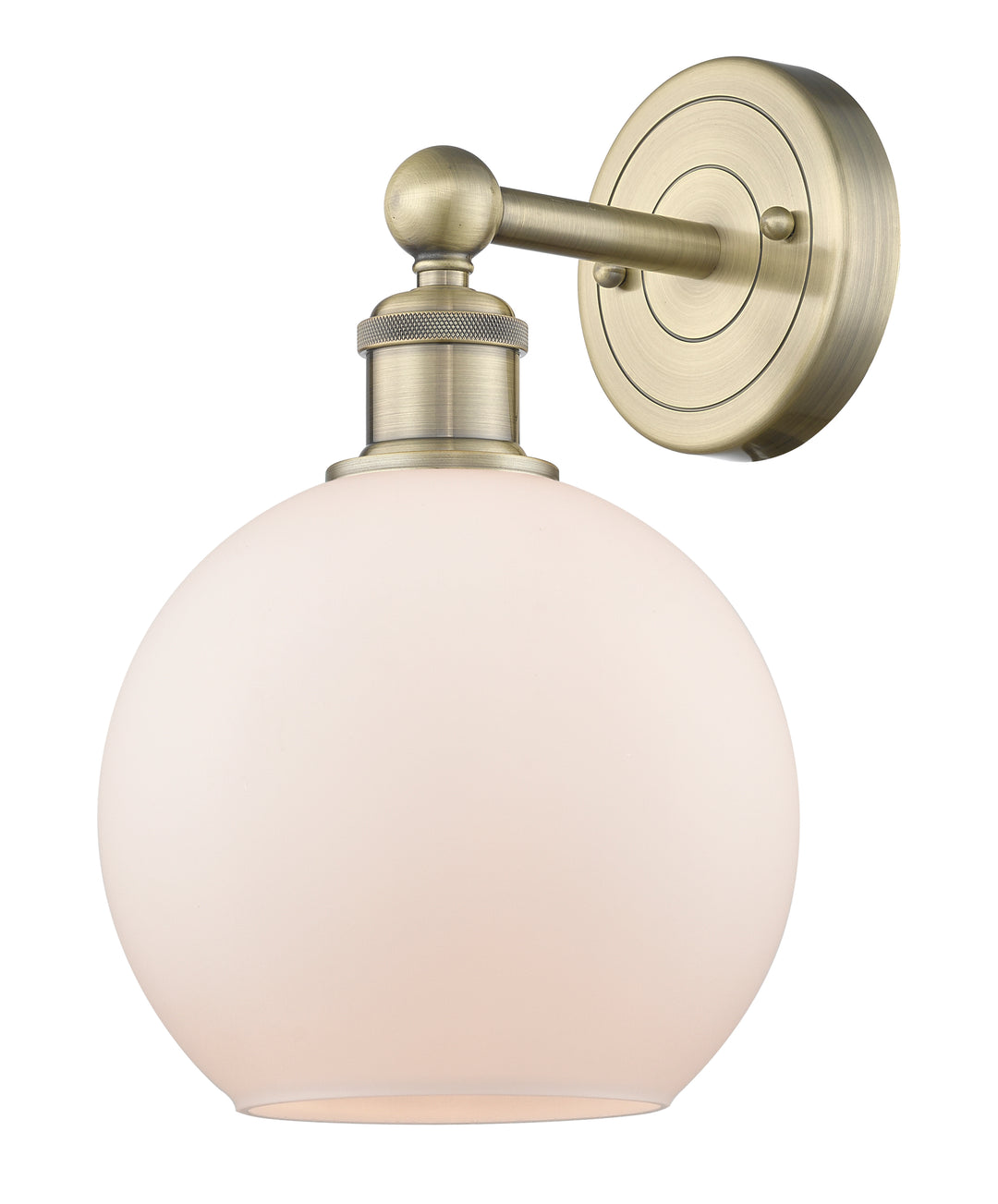 Innovations Lighting Athens 8" Sconce - Antique Brass Wall Sconces Innovations Lighting Matte White ; Glass Type: White  