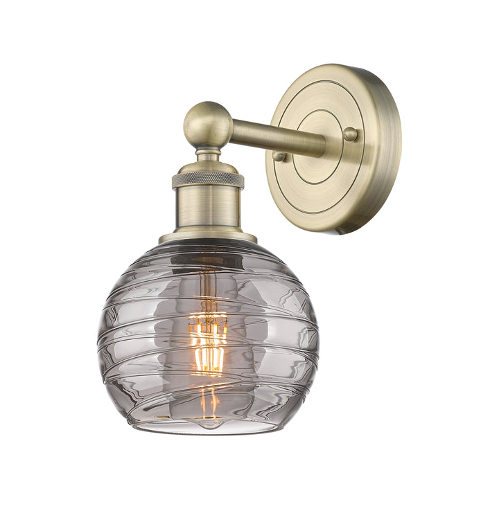 Innovations Lighting Athens Deco Swirl 6" Sconce - Antique Brass