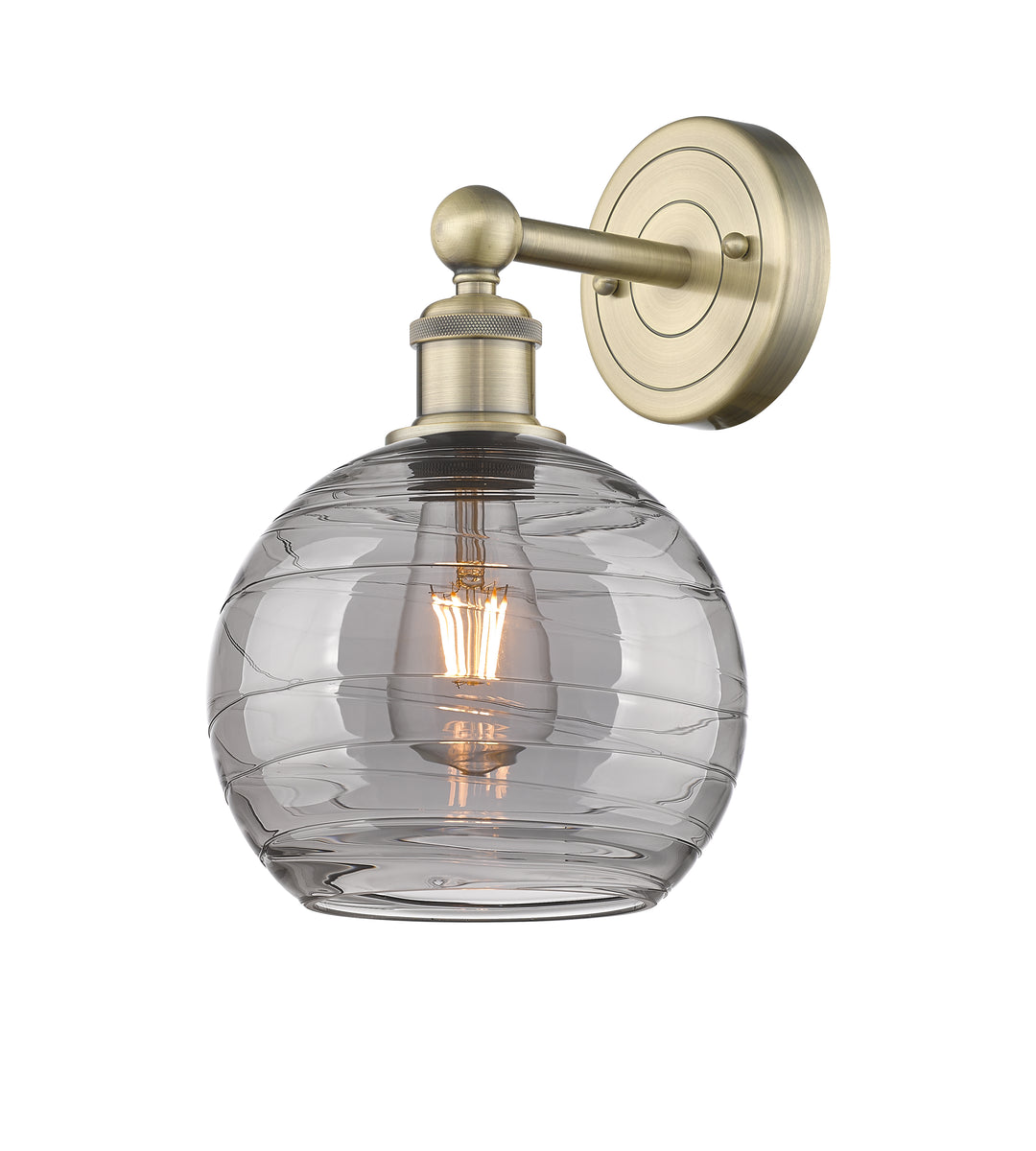 Innovations Lighting Athens Deco Swirl 8" Sconce - Antique Brass