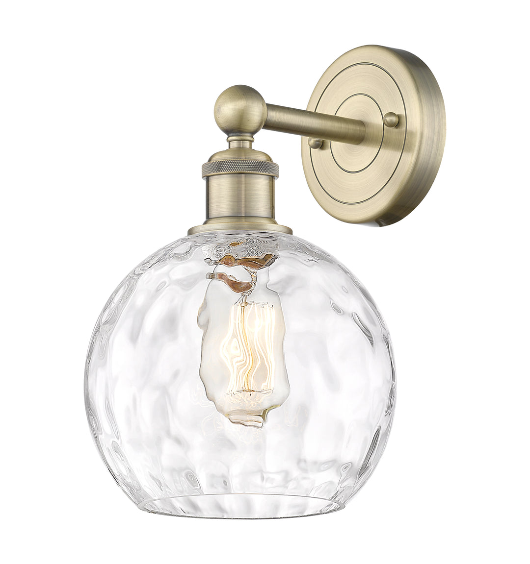 Innovations Lighting Athens Water Glass 8" Sconce - Antique Brass