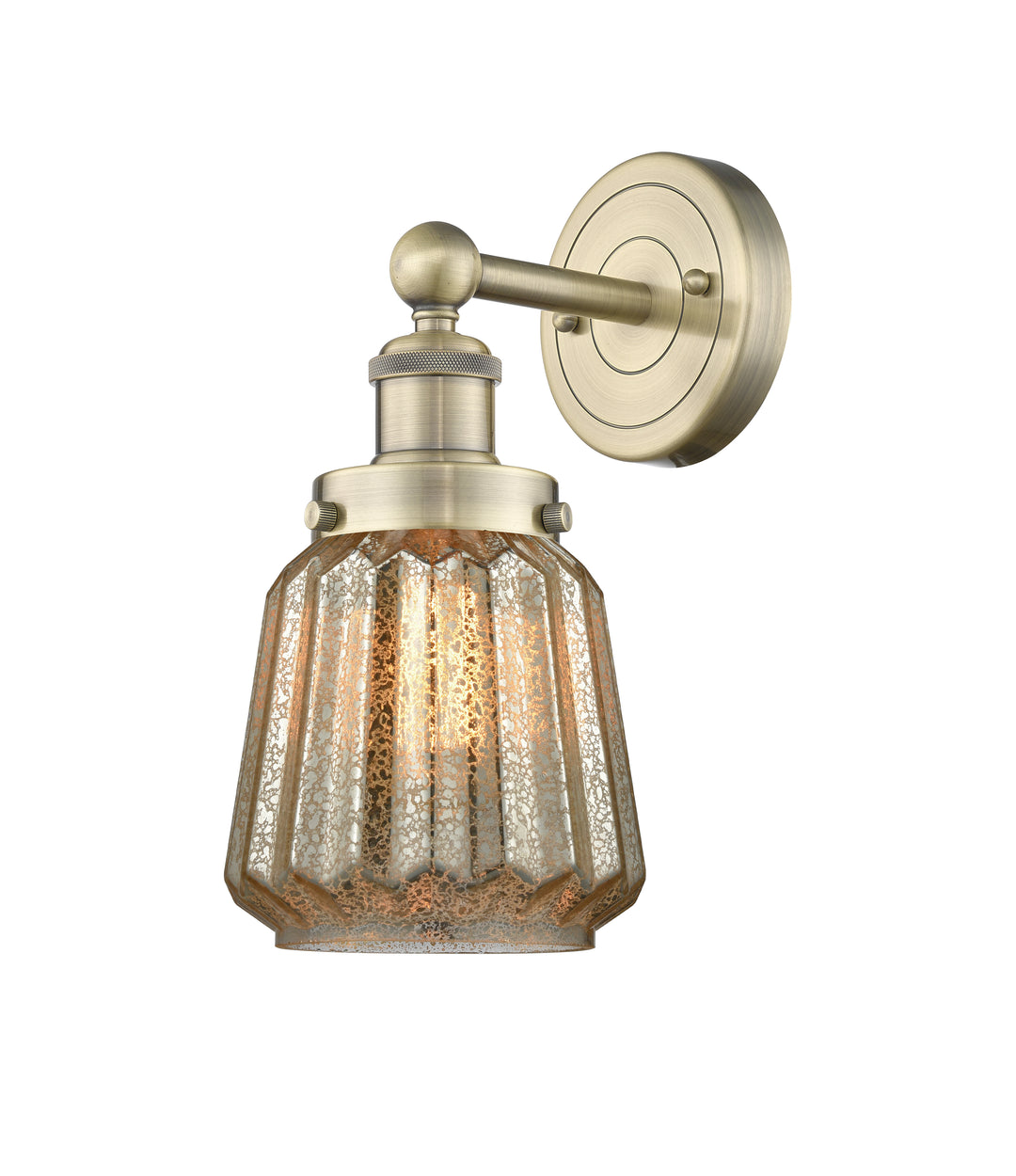 Innovations Lighting Chatham 6" Sconce - Antique Brass Wall Sconces Innovations Lighting Mercury ; Glass Type: Mercury; Ribbed  