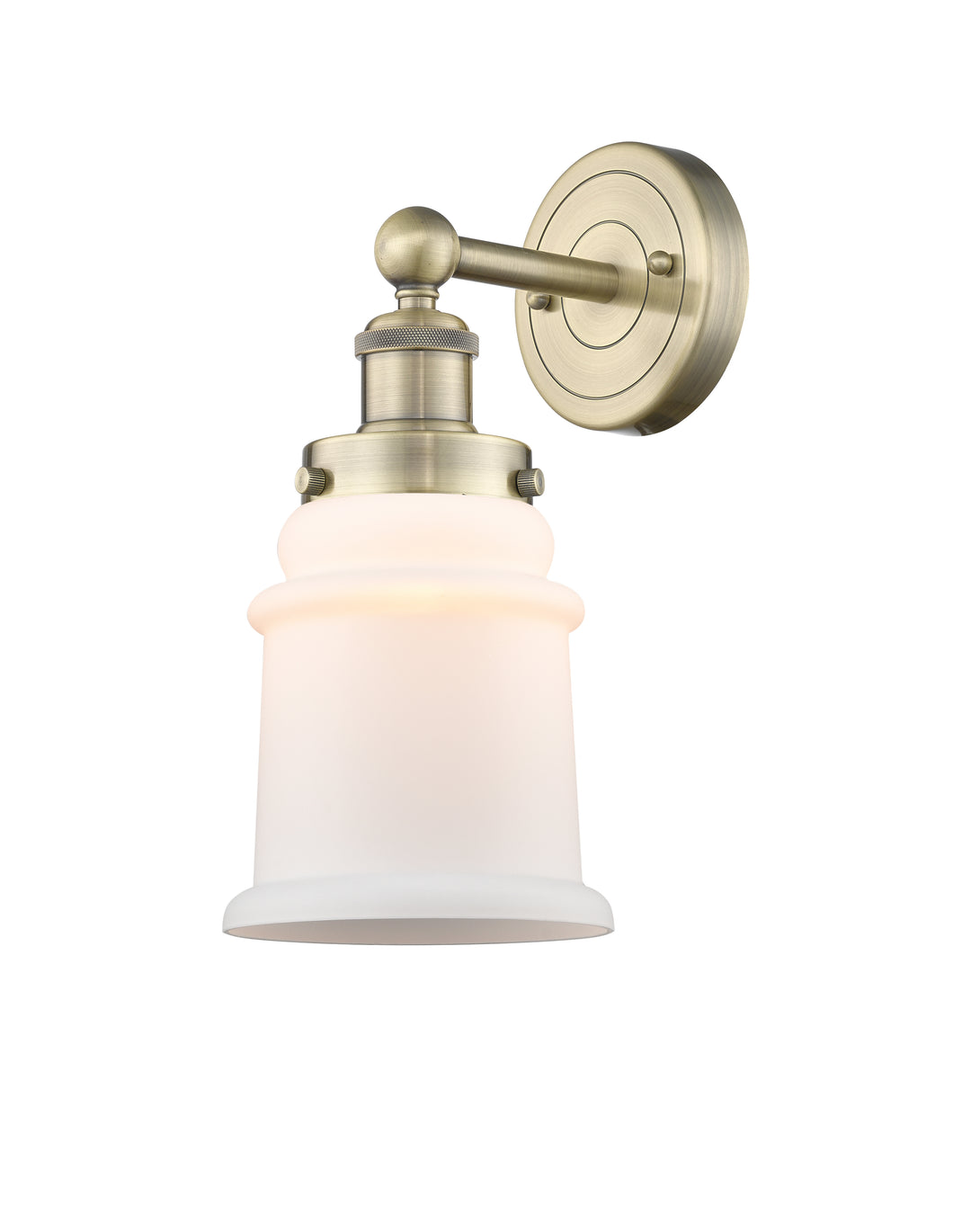 Innovations Lighting Canton 6" Sconce - Antique Brass Wall Sconces Innovations Lighting Matte White ; Glass Type: Frosted  