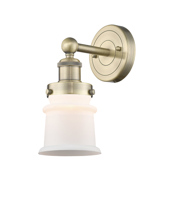 Innovations Lighting Canton 5" Sconce - Antique Brass Wall Sconces Innovations Lighting Matte White ; Glass Type: Frosted  