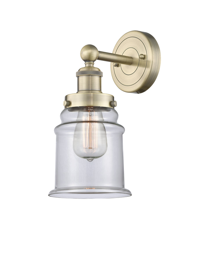 Innovations Lighting Canton 6" Sconce - Antique Brass Wall Sconces Innovations Lighting Clear ; Glass Type: Transparent  