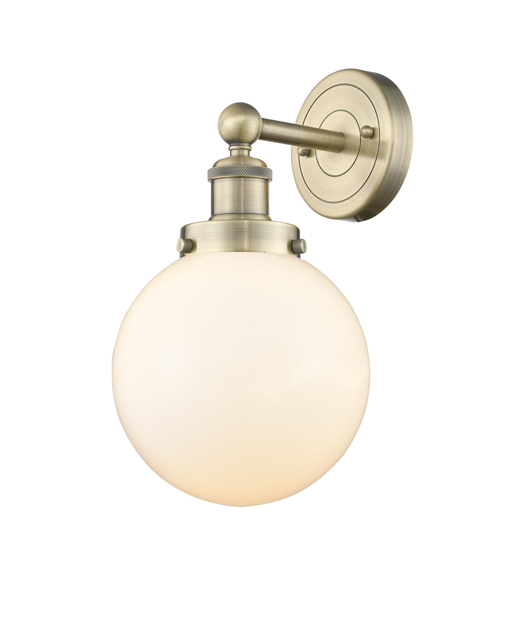 Innovations Lighting Beacon 8" Sconce - Antique Brass Wall Sconces Innovations Lighting Matte White ; Glass Type: Frosted  