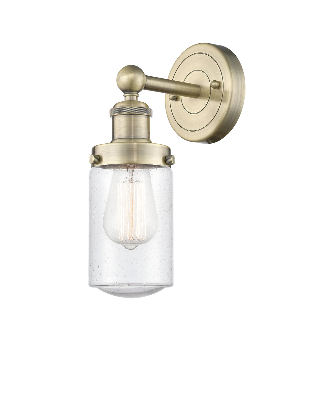 Innovations Lighting Dover 4.5" Sconce - Antique Brass Wall Sconces Innovations Lighting Seedy ; Glass Type: Seedy; Ribbed  