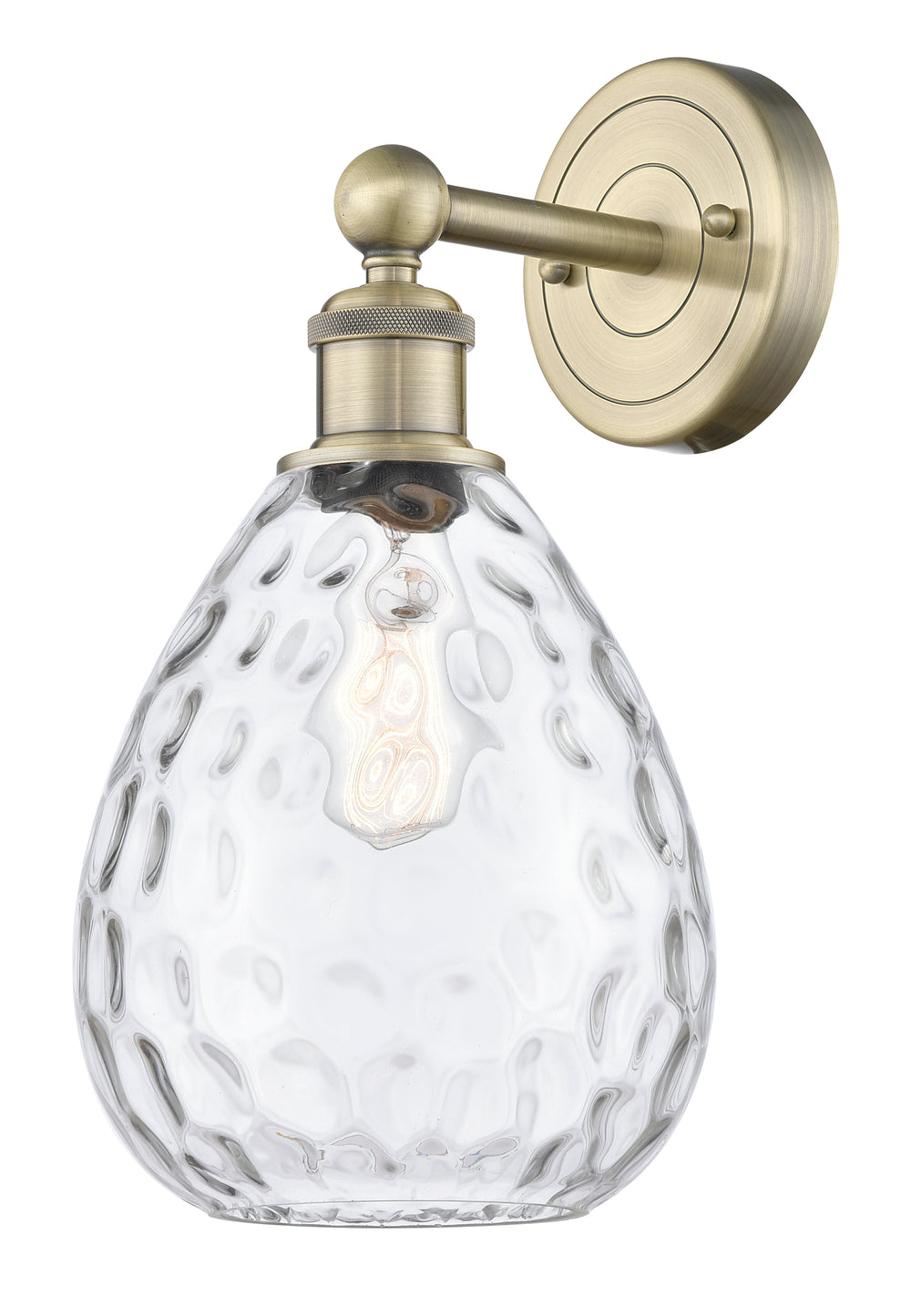 Innovations Lighting Waverly 8" Sconce - Antique Brass Wall Sconces Innovations Lighting Clear ; Glass Type: Transparent  