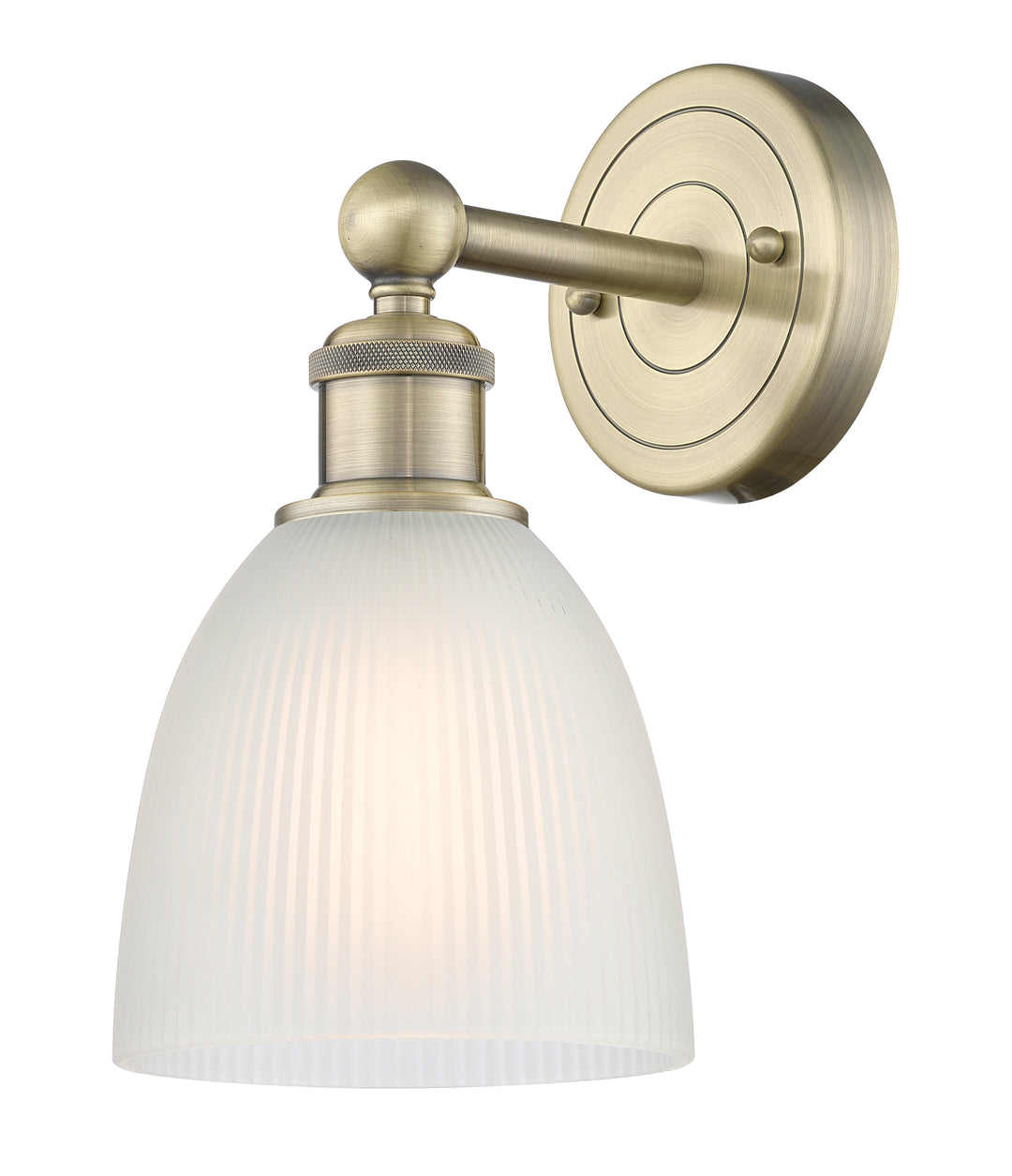 Innovations Lighting Castile 6" Sconce - Antique Brass Wall Sconces Innovations Lighting White ; Glass Type: White  