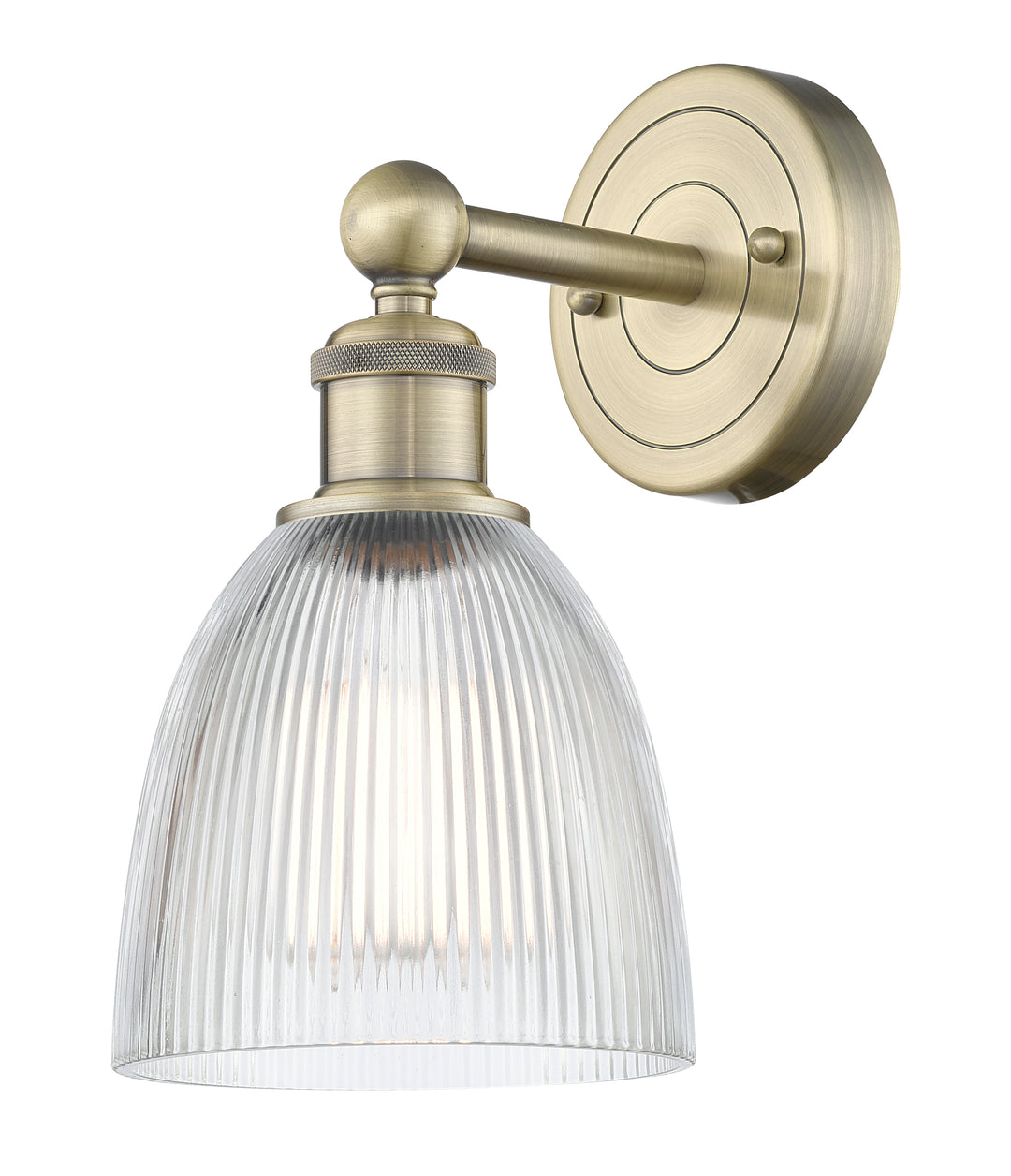 Innovations Lighting Castile 6" Sconce - Antique Brass Wall Sconces Innovations Lighting Clear ; Glass Type: Transparent  