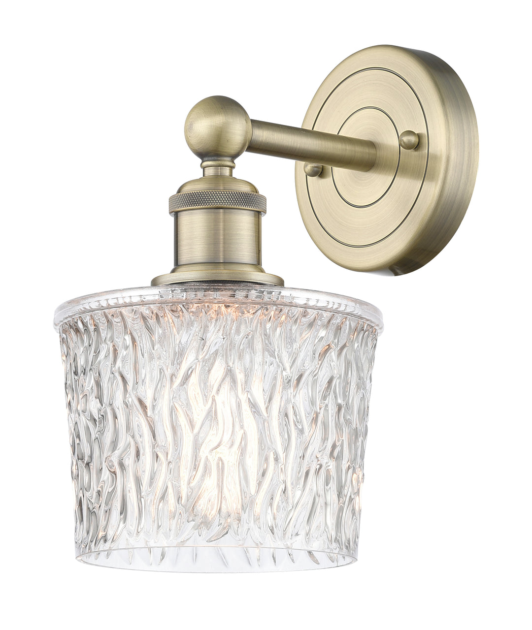 Innovations Lighting Niagara 6.5" Sconce - Antique Brass Wall Sconces Innovations Lighting Clear ; Glass Type: Transparent; Textured  