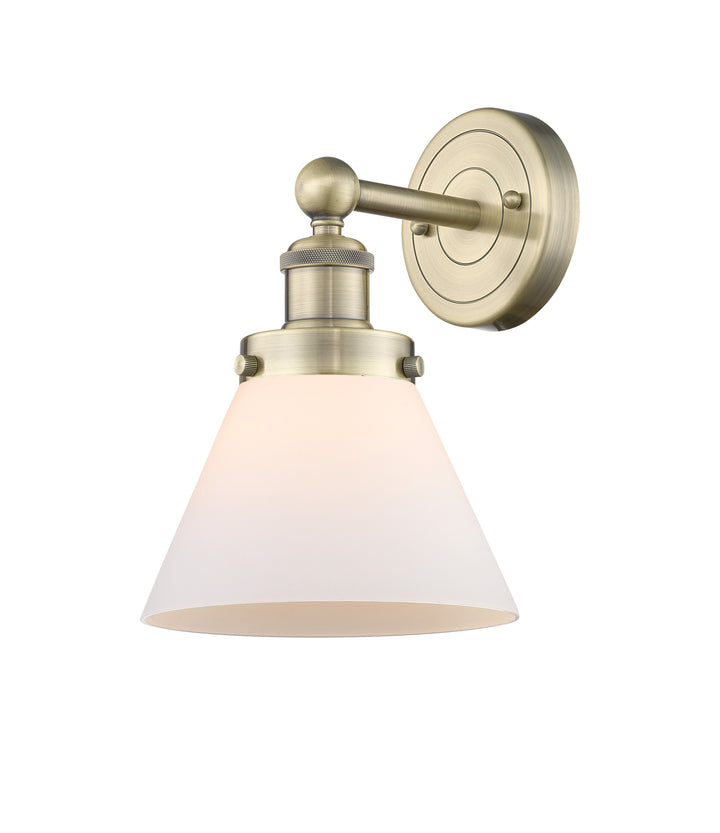 Innovations Lighting Cone 8" Sconce - Antique Brass Wall Sconces Innovations Lighting Matte White ; Glass Type: Frosted  